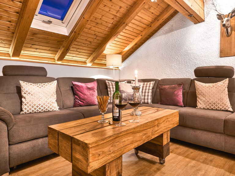 Hochwertige moderne Couch in der Ferienwohnung Arber in Bodenmais
